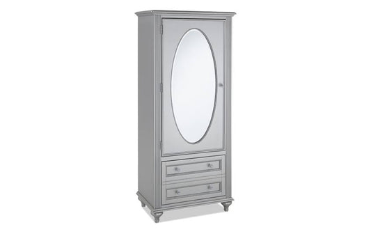 Platinum Wardrobe In Gray Glam Kids Dressers & Chests Pine Solids / Poplar Solids By Bobs Discount Furniture