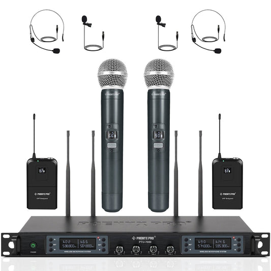 Ptu-7000 Quad Wireless Microphone System