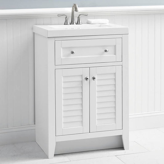 Westlake 24-In White Single Sink Bathroom Vanity C42124td-Ss