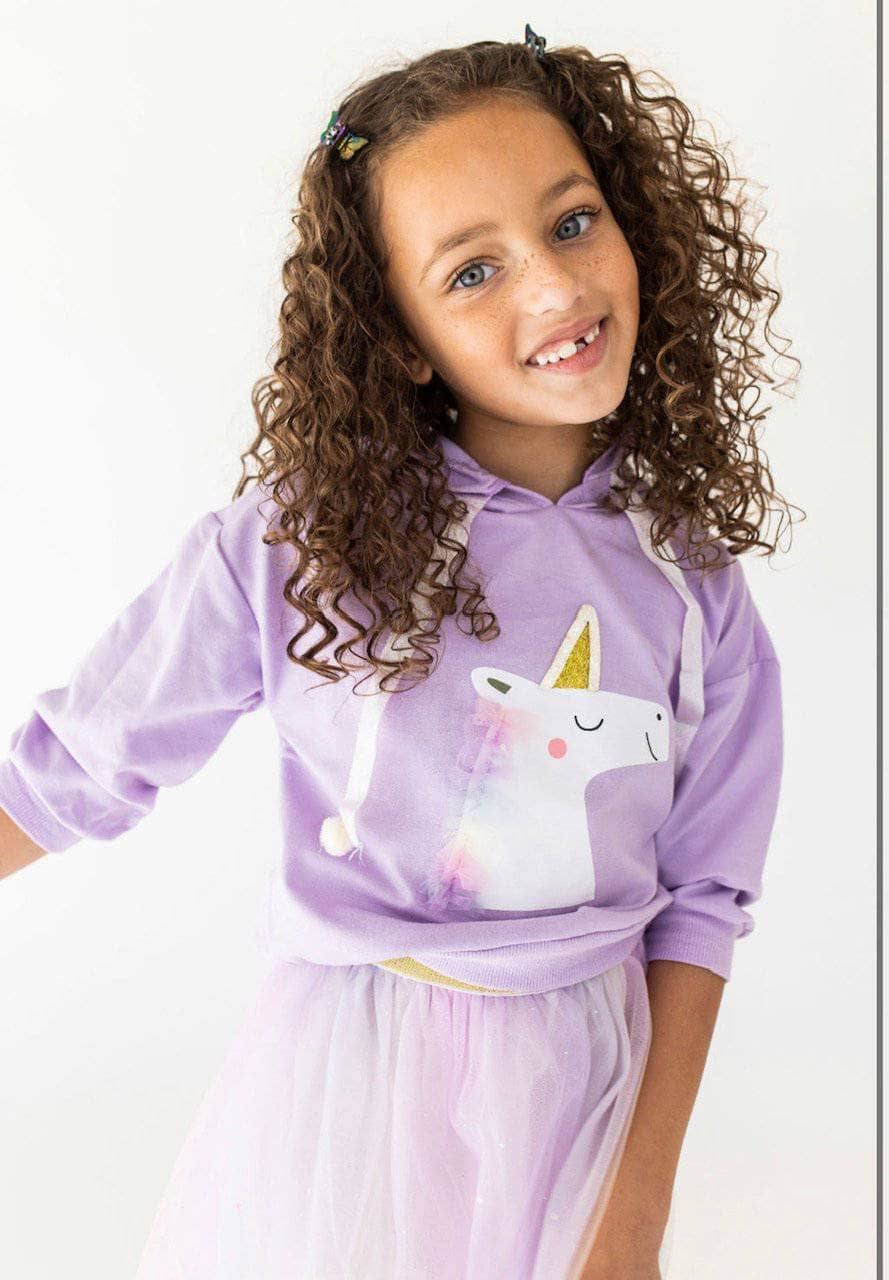 The Boys Lavender Hoodie Unicorn Tutu Set