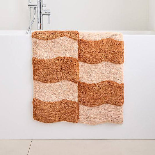 Wavy Blocks Bath Mat