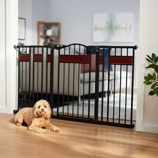 Wood Accents Extra Wide Auto-Close Pet Gate