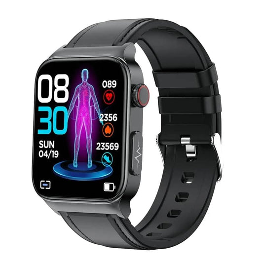 Smart Watch With Blood Pressure Monitor Body Temperature Blood Glucose Heart Rate Blood Oxygen Black