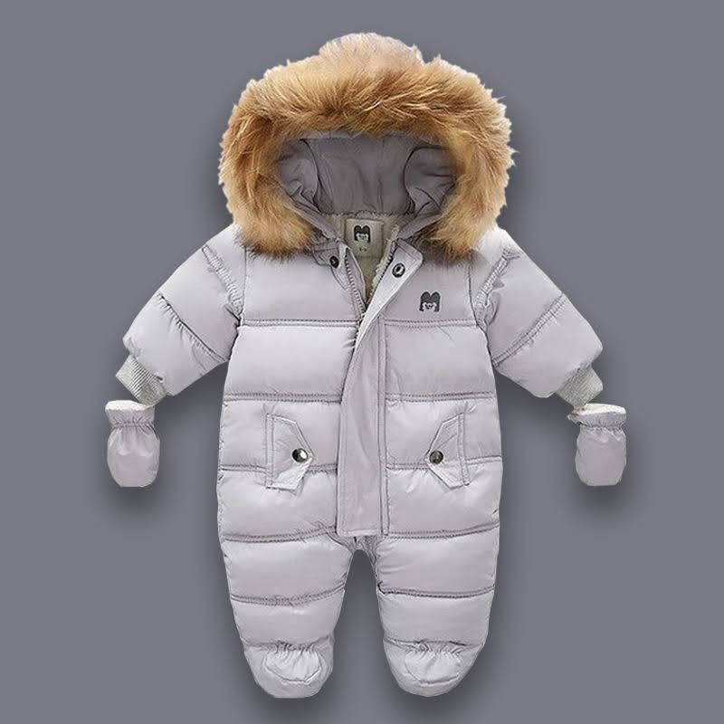 Padded Baby Snowsuit Pink & Blue