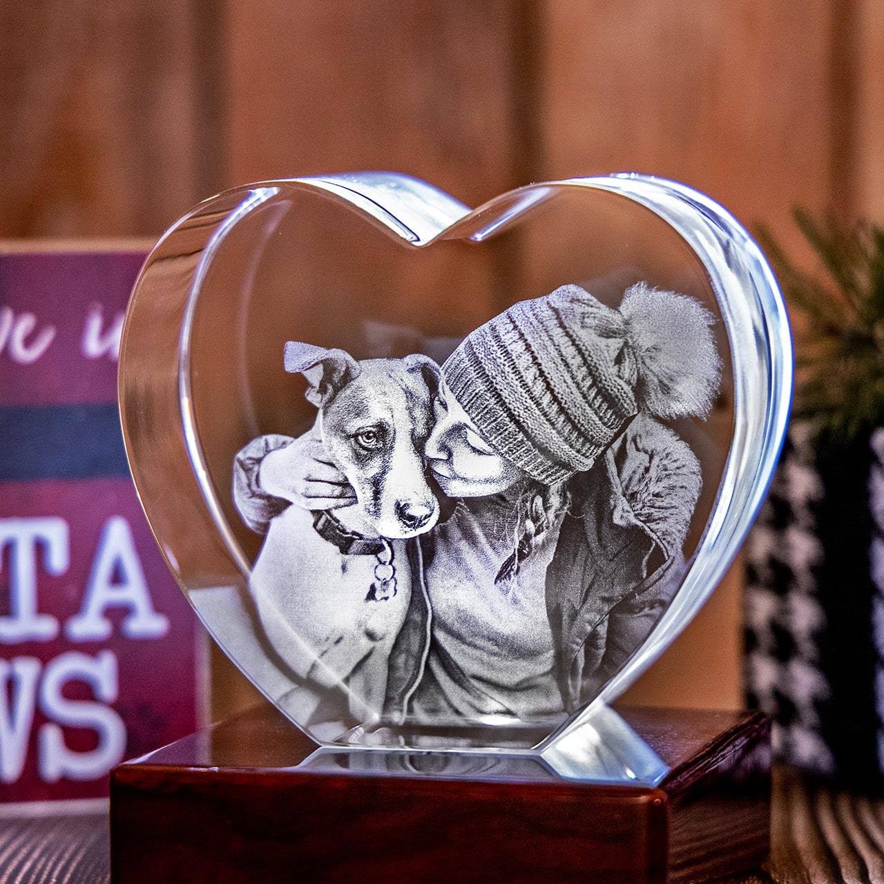 Personalized 3d Crystal Heart