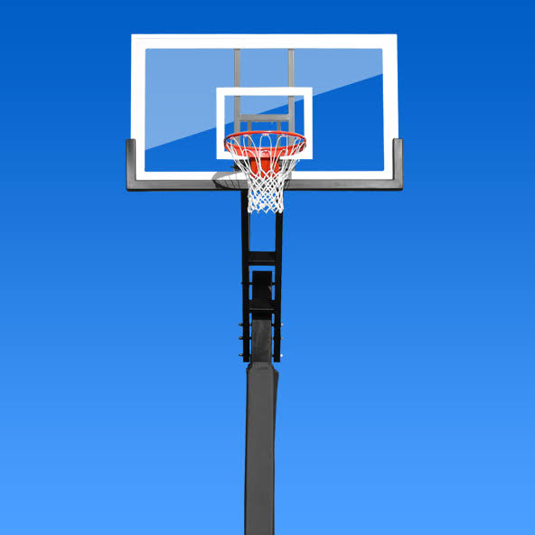 Pro Dunk Adjustable In-Ground Basketball Hoop Goal 60 Board Pro Dunk Gold