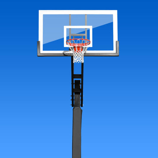 Pro Dunk Adjustable In-Ground Basketball Hoop Goal 60 Board Pro Dunk Gold