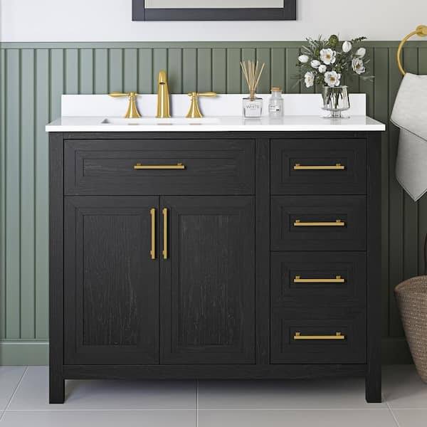 19 In. D X 34 In. H Single Sink Bath Vanity