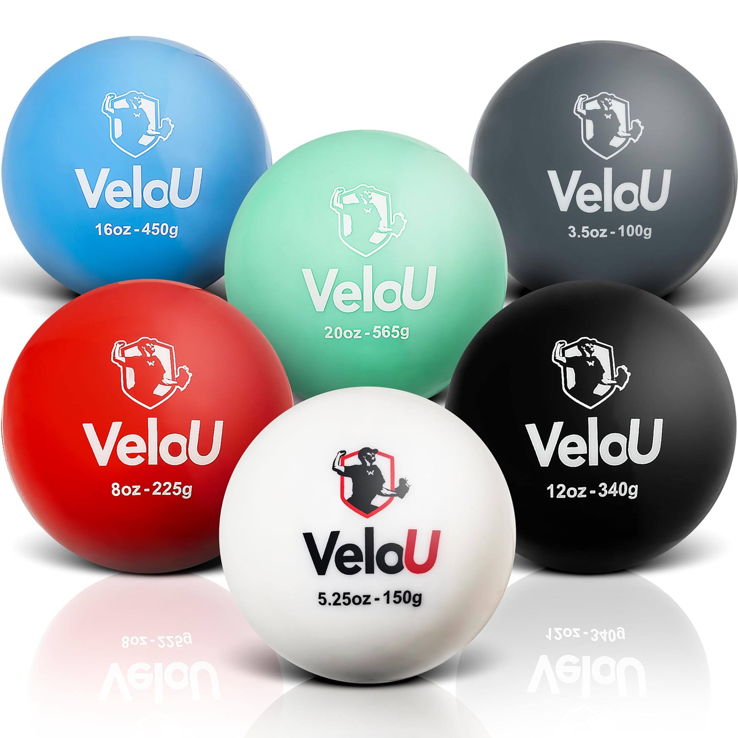 Weighted Balls For Baseball 6 Ball Set Withstands 18,000 Throws