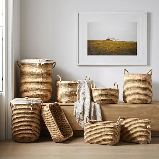 Woven Seagrass Underbed Baskets Natural 15.3w X 20.3d X 6h