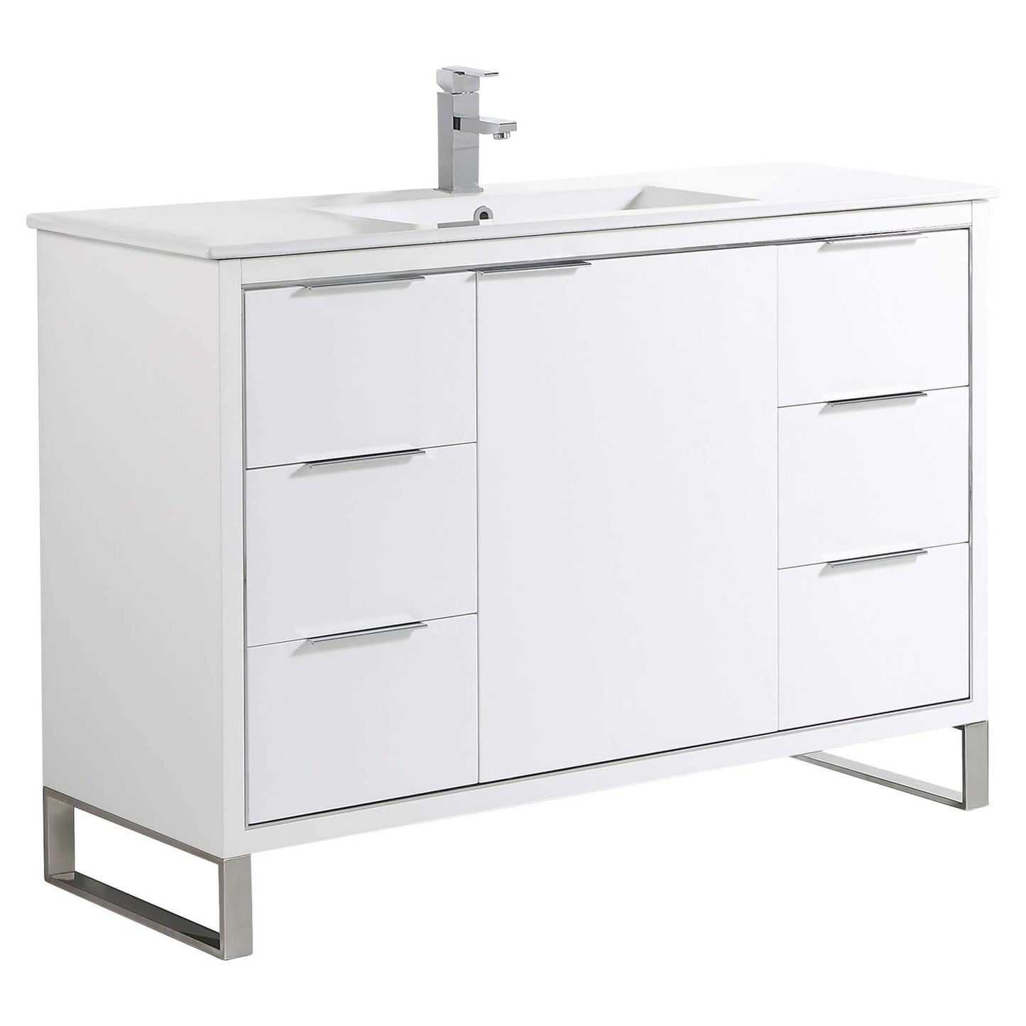 Opulence Collection Bathroom Vanity With White Ceramic Sink