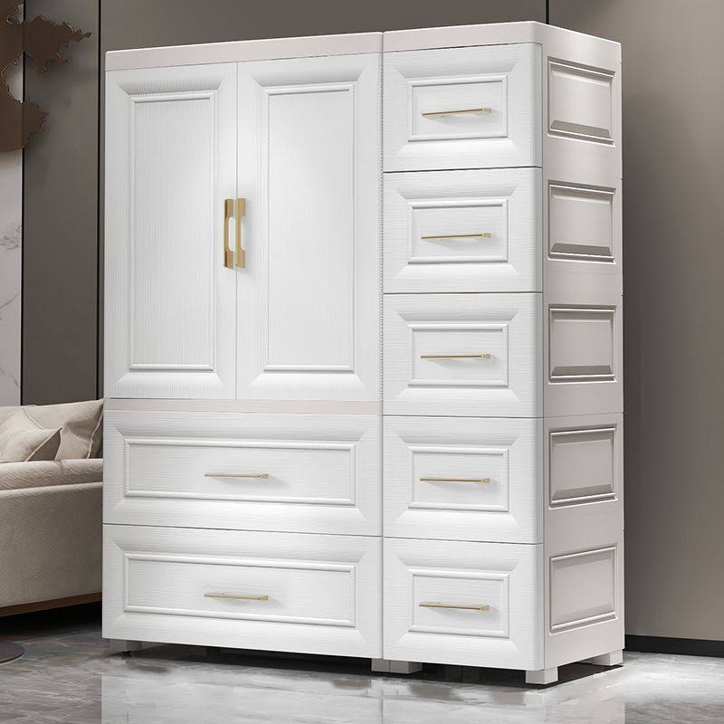 Youth Armoire With Drawer Contemporary Bedroom Armoire - 7 White