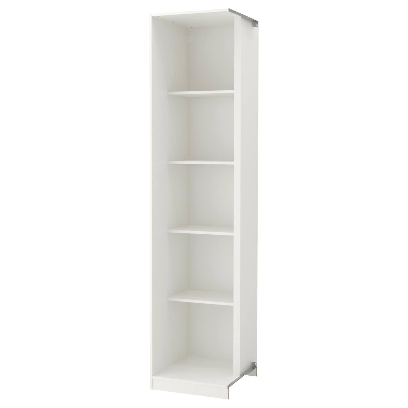 Pax Add-On Corner Unit With 4 Shelves, White, 20 7/8x22 7/8x92 7/8