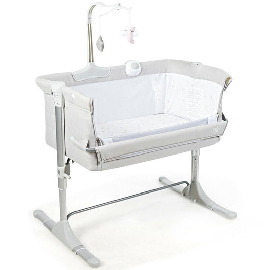 Max™ Height Adjustable Baby Side Crib With Music Box