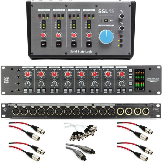 Ssl 12 Usb Audio Interface And Puredrive Octo 12-Channel Studio Bundle