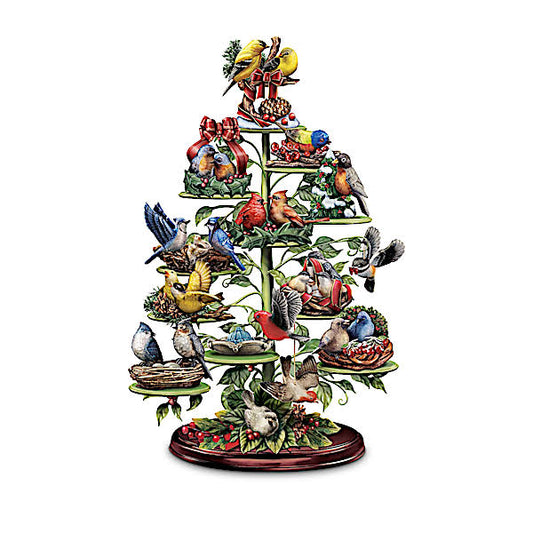 Songbird Figurine Collection With Display Tree