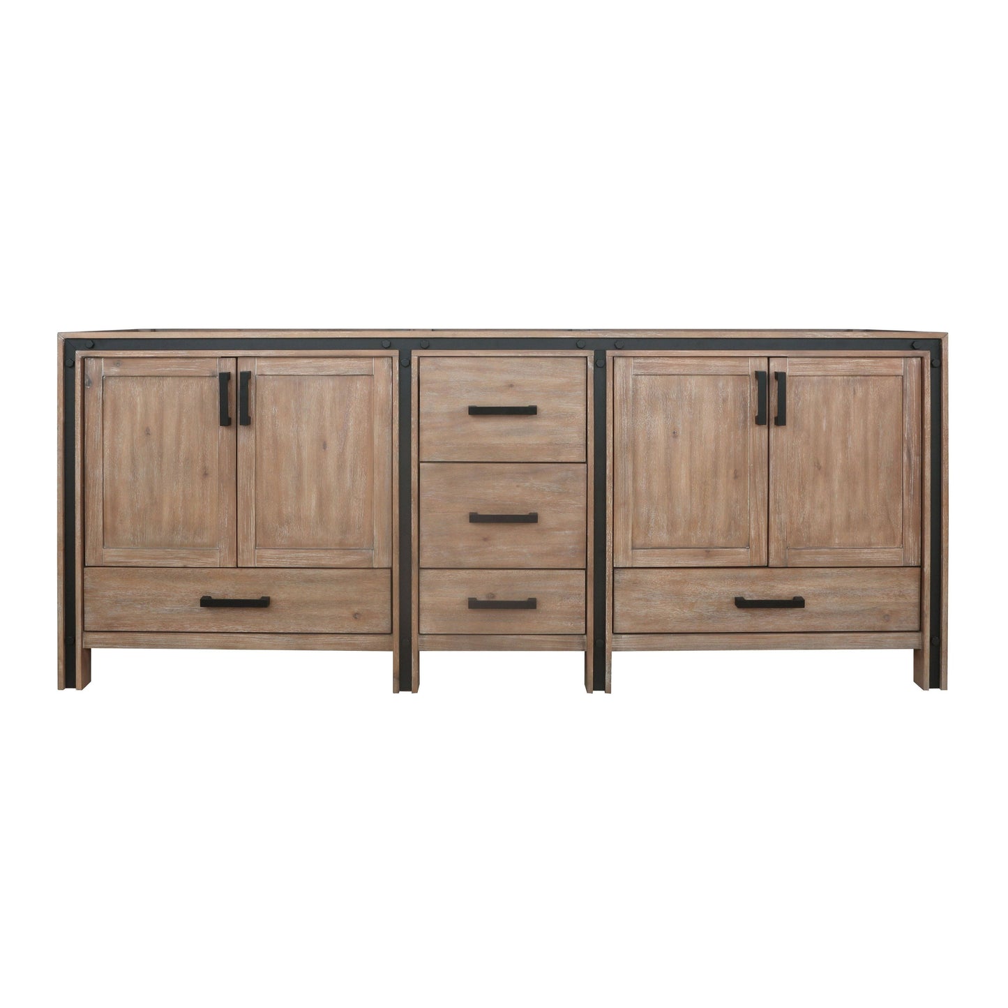 Ziva 84 Rustic Barnwood Vanity Cabinet Only