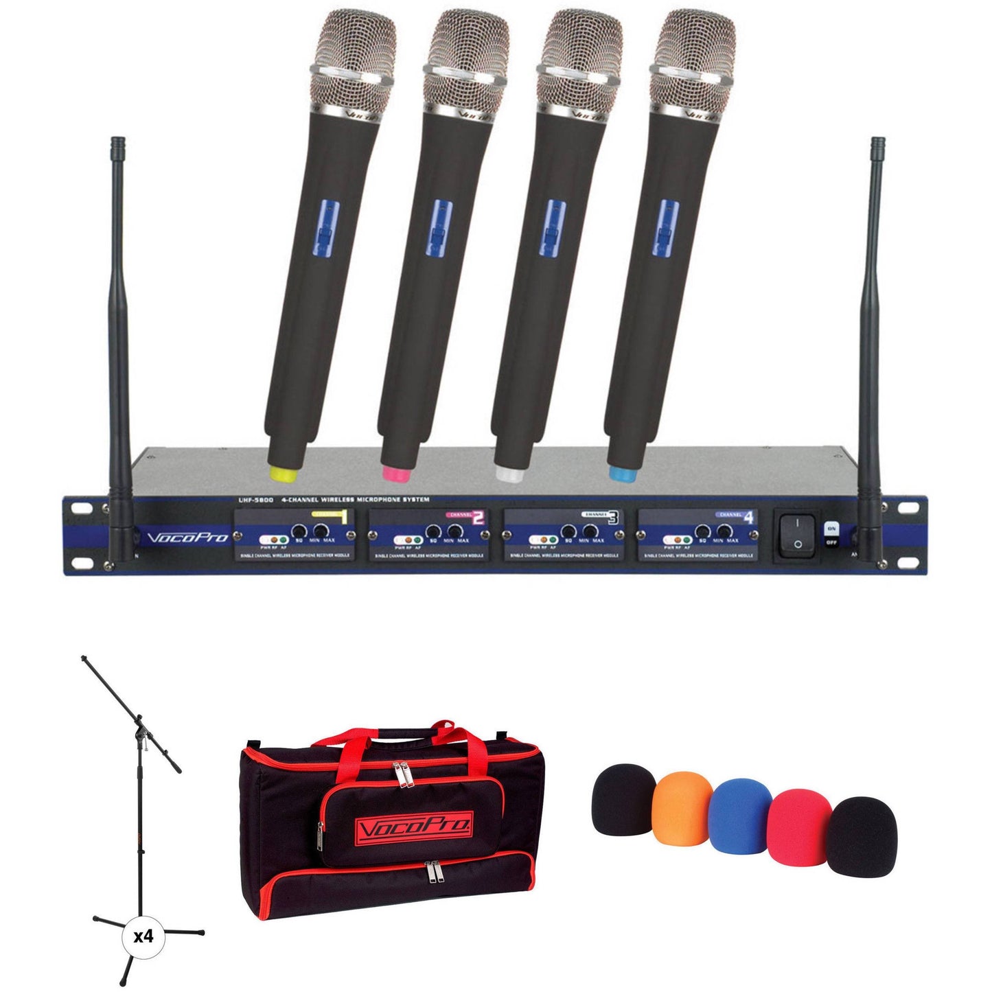 Uhf-5800 4-Channel Wireless Microphone System