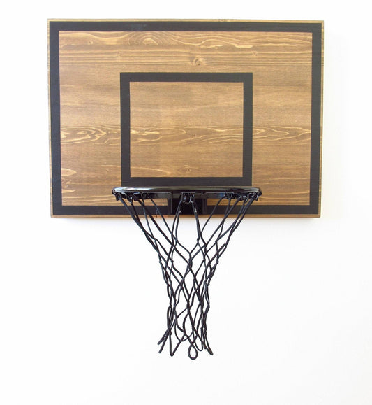 Wall Mounted Basketball Hoop Brown And Black Indoor Goal