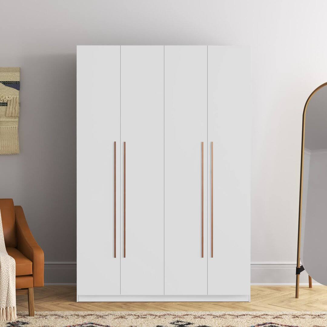 Modern 2-Section Freestanding Wardrobe Armoire Closet Union Rustic