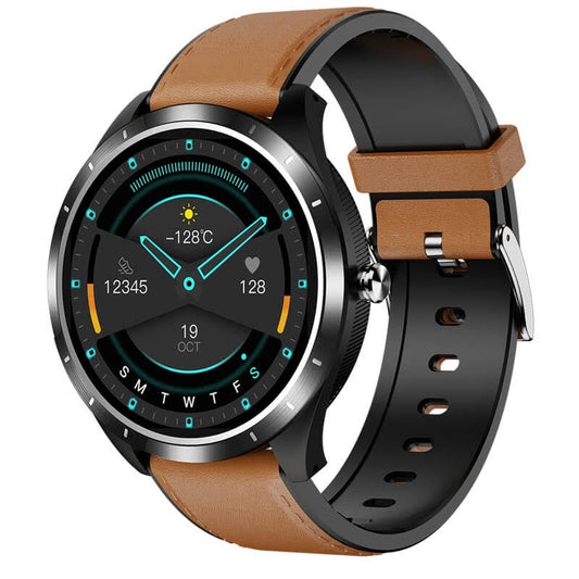 Smartwatch S68 Dynamic Ecg Monitor Watch With Blood Pressure Brown / Leather