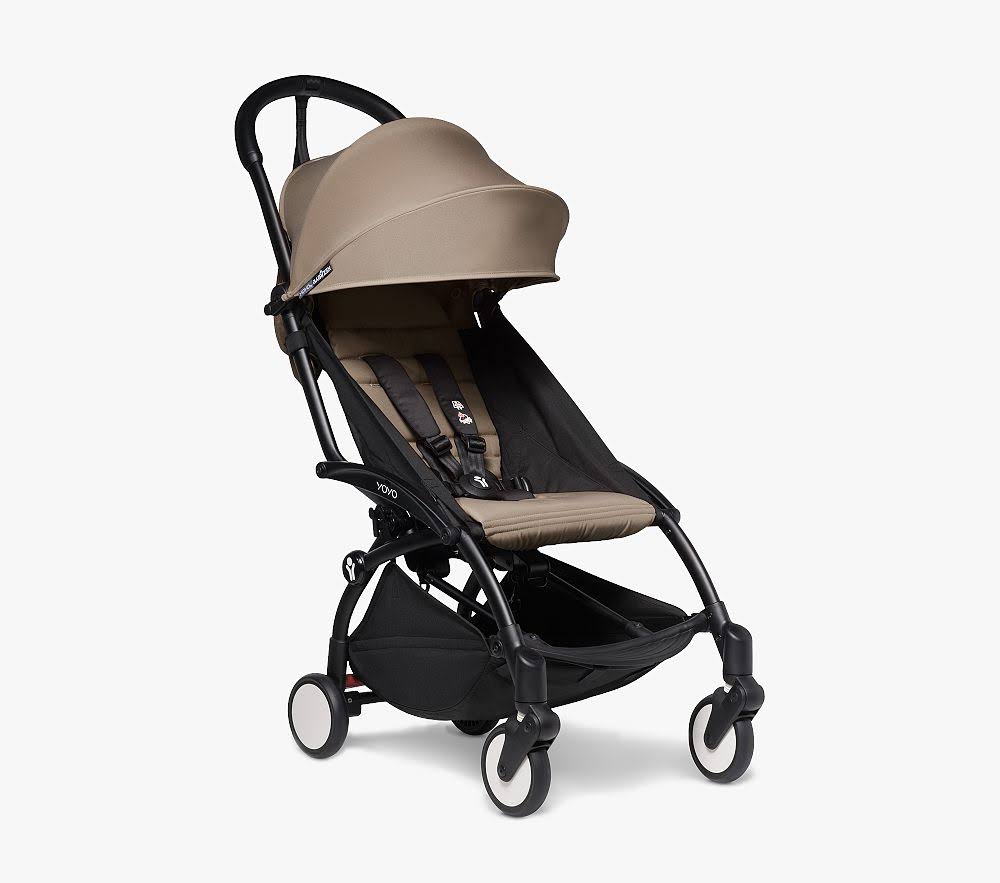 Yoyo Stroller W Black Frame/Taupe Seat