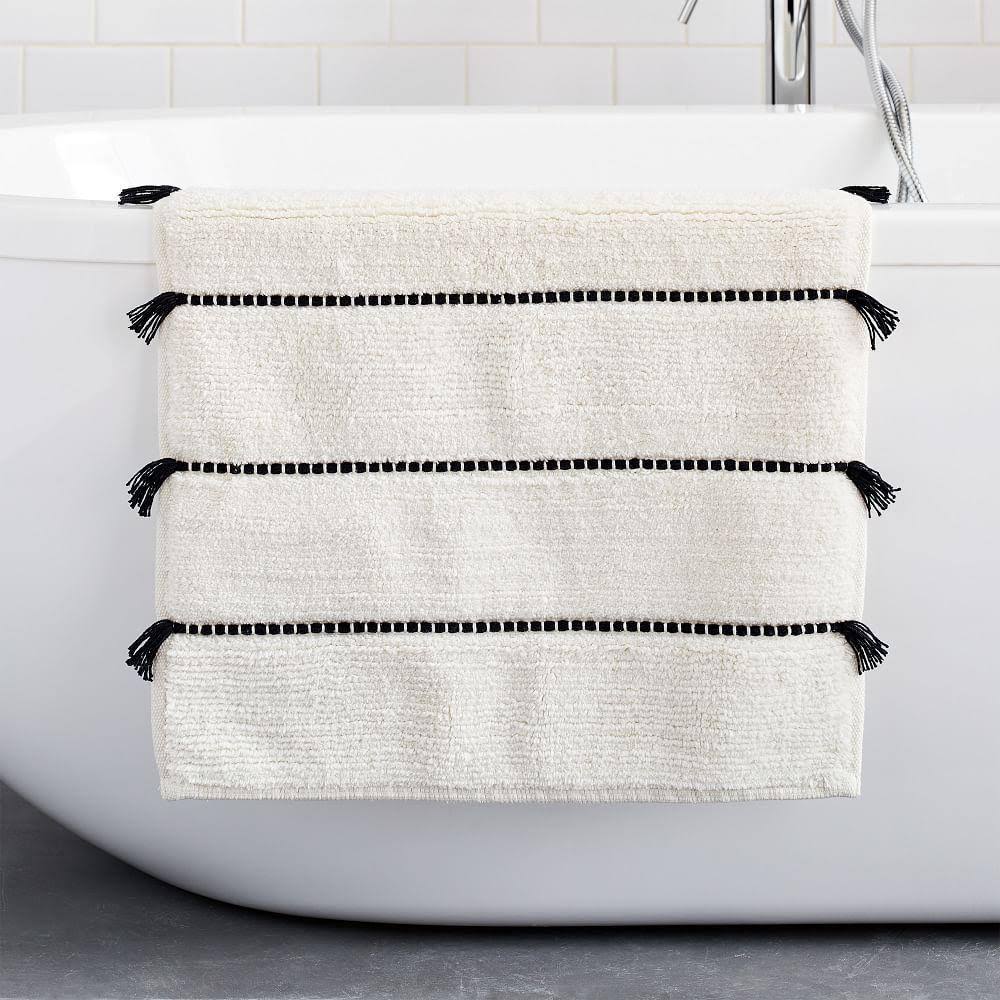 Tassel Stripe Bath Mat