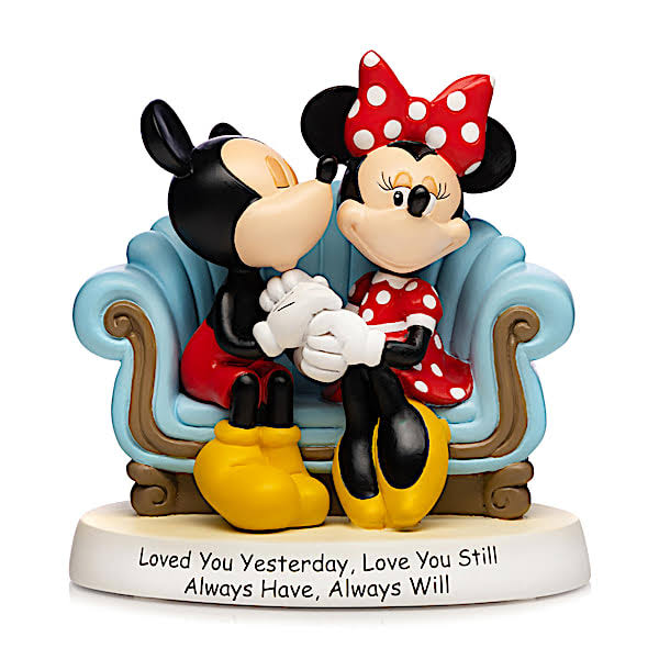 Mickey Mouse & Minnie Mouse Love You Still Figurine