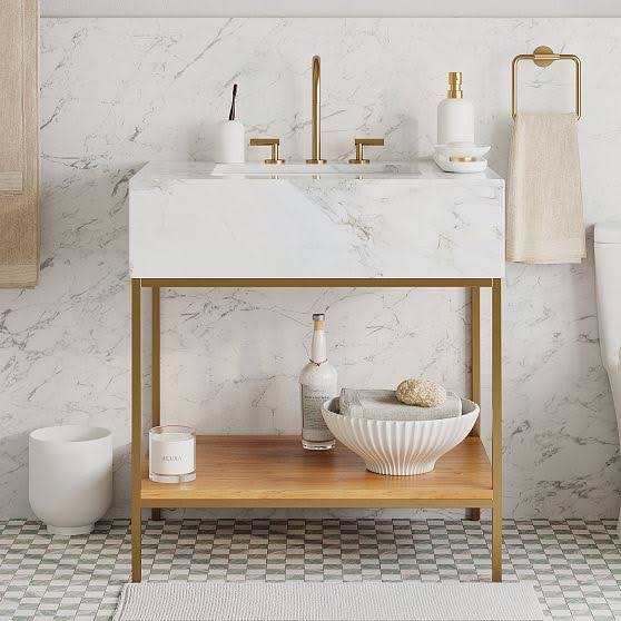 Marble Single Bathroom Vanity