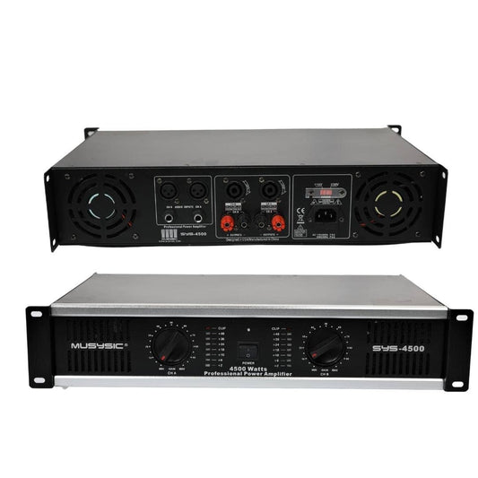 2 Channel Power Amplifier Distortion Free And Clear Sound - Professional 2u Chassis Rack Mount Amplifiers For Djs/Experts/Events W/Atr