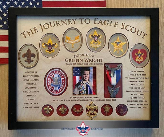 To Eagle Plaque, 11x14 Wood Plaque, Eagle Scout Patches, Eagle Scout Pins, Customized, Eagle Scout, Court Of Honor, Bsa1407