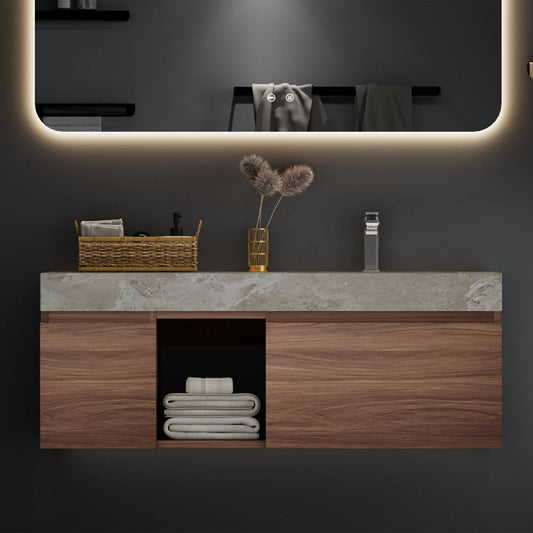 Mounted Single Bathroom Vanity With Stone Top Wrought Studio