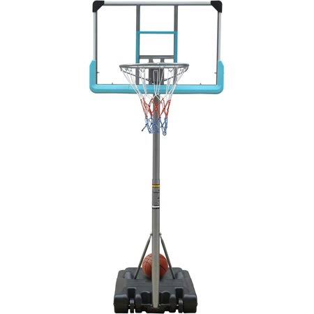 Portable Basketball Hoop, Height Adjustable 3.9-6.4ft Basketball Goal With Rim & Basketball Bracket Backboard With Wheels, Size: 35, Blue