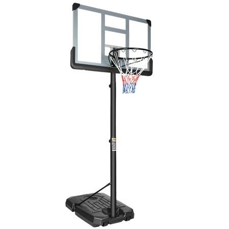 10ft Outdoor Basketball Hoop, Sesslife Portable Basketball Hoops And Goal For Adults Teens, 6.6 Ft-10ft Adjustable Basketball Court With 42 Inch