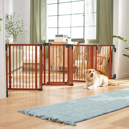 Wood & Metal 8-Panel Configurable Gate & Playpen