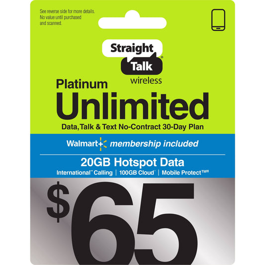 Platinum Unlimited Plus Mobile Protect 30 Day Plan E-Pin Top Up (Email Delivery)