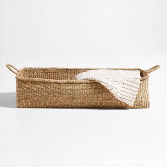 Square Decorative Bed Storage Basket | Crate & Barrel