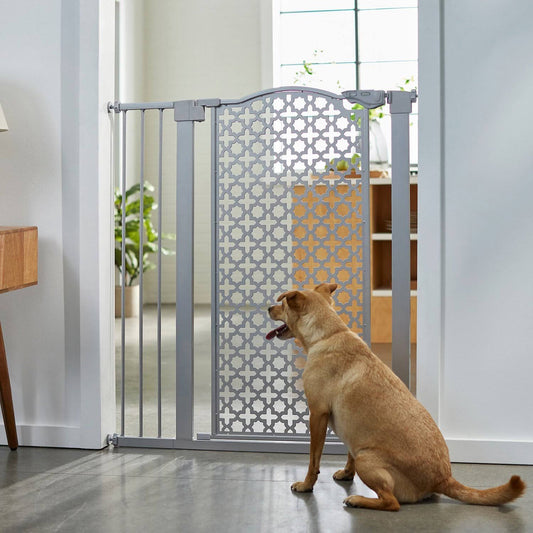 Metal Pattern Extra Tall Auto-Close Dog Gate