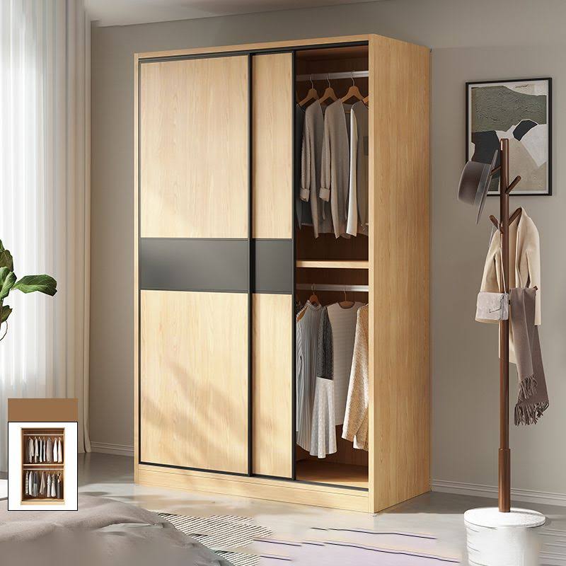 Pine Solid Wood Wardrobe Freestanding Wardrobe With Soft Close Doors - Armoire 39l X 20w X 79h