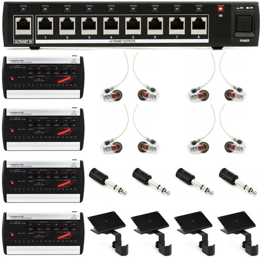 P16m Personal Monitoring System With P16d And Westone In-Ear Monitors Mixer