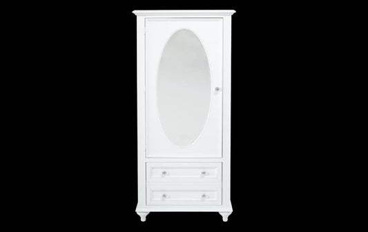 Wardrobe In White Glam Kids Dressers & Chests Pine Solids / Poplar Solids By Bobs Discount Furniture