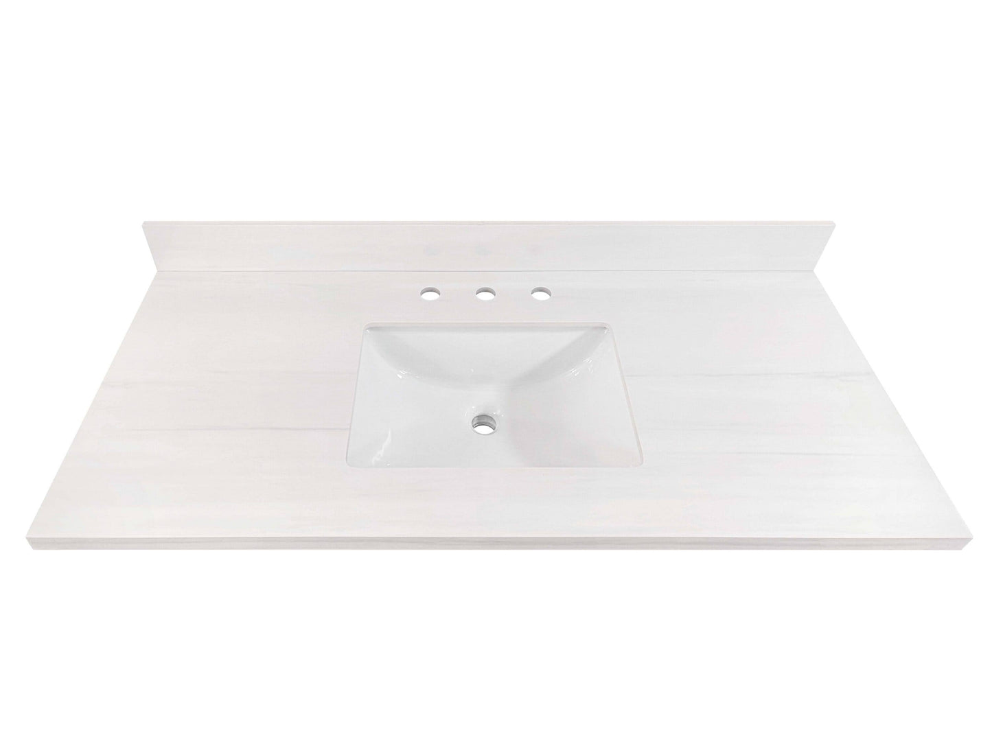 + Roth Dolomiti Bianco 49-In White Sintered Stone Undermount Single Sink 3-Hole Bathroom Vanity Top 261557