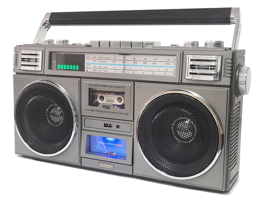 Replica Cassette Boombox,5.1 Bluetooth Player,Classic 80s Style Retro Recorder,Supports Usb/Micro Sd/Aux