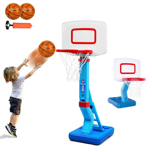 Toddler Basketball Hoop Indoor Mini Adjustable Poolside Basketball Goals With Ball Pump For Boys Girls Outdoor For Backyard Games Outside