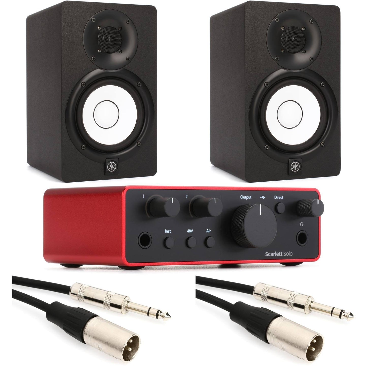 Scarlett Solo 4th Gen Usb Audio Interface And Yamaha Hs5 5 Inch Powered Studio Monitor Bundle