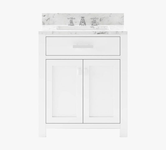 White Sabine Single Sink Vanity