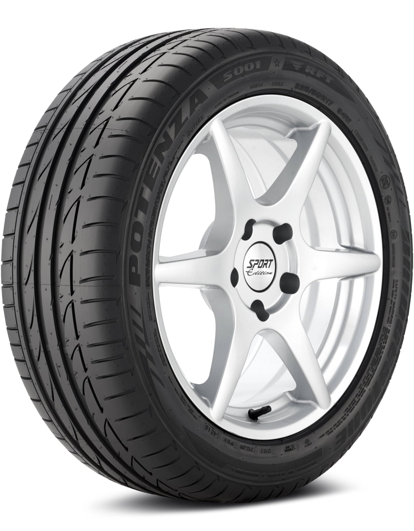 Potenza S001 Rft 245/45-19 98y Max Performance Summer Tire 004849 Old