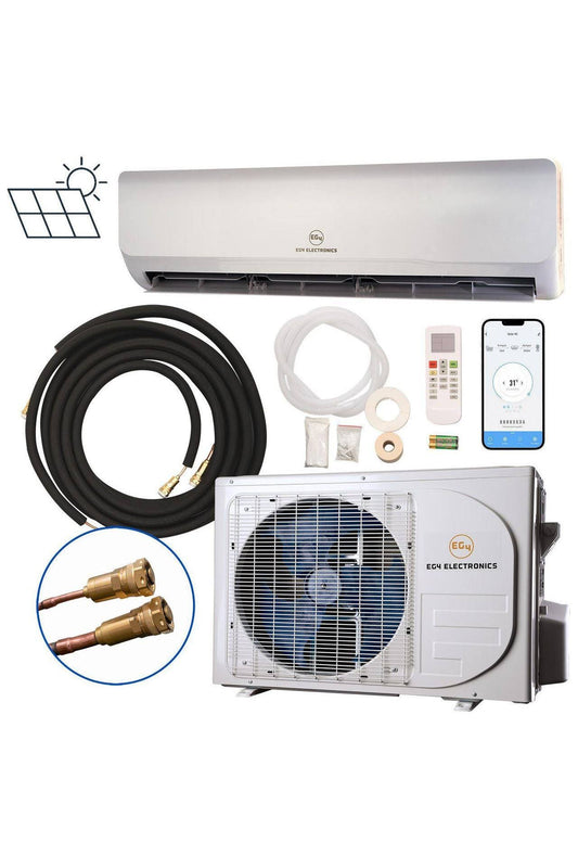 | Hybrid Solar Mini-Split Air Conditioner Heat Pump Ac/Dc | 12000 Btu | Seer2 22 | Plug-N-Cool Do-It-Yourself Installation