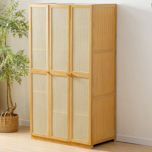 Style Wardrobe Cabinet Wooden Wardrobe Armoire With Shelves - 35.4l X 19.7w X 62.9h