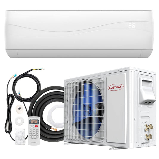 12000btu Mini Split Air Conditioner & Heater, 17 Seer2 208-230v Wall-Mounted Ductless Ac Unit Cools Rooms Up To 750 Sq. Ft, Energy Efficient